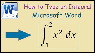How to write an integral in Microsoft Word 2010