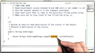 Homework Scores Continued - Intro to Java Programming