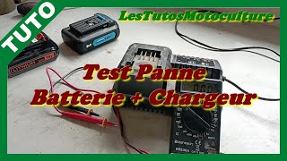 Machine batterie en panne ? Test chargeur + batterie ( électroportatif )