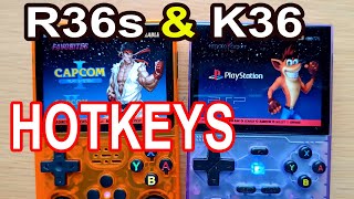 MOST IMPORTANT HOTKEYS \u0026 INTERFACE SETTINGS for the R36s \u0026 K36 Kinhank Handheld Retro Console!!!