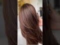 Brown hair colour transformation #hairstyling #hair