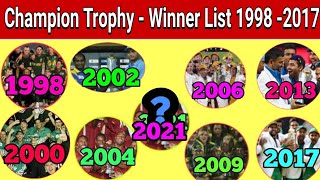 List Of All Champion Trophy Winner 1998- 2017 || all Champion TROPHY Champion