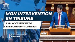 Mon intervention en tribune sur l'accessibilité de l'enseignement supérieur 📚