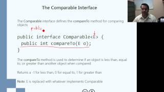 Implementing Interfaces in Java and the Comparable Interface