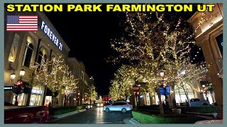 Driving Tour Farmington Utah \u0026 Drive Around The Station Park At Night 🇺🇸