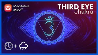 AWAKEN Your INTUITION : Third Eye Chakra Activation | Hang Drum Healing & Rain Sounds