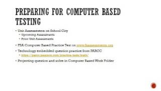 Computer based testing presentation