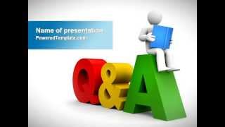 Questions & Answers PowerPoint Template by PoweredTemplate.com