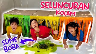 JANGAN SALAH PILIH SELUNCURAN WARNA MISTERI DI KOLAM RENANG, JEBAKAN SLIM3 BOBA ! Tantangan