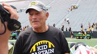 Iowa coach Kirk Ferentz speaks on Cade McNamara, Brendan Sullivan and more from Kids Day at Kinnick