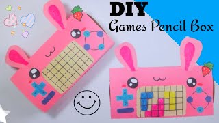 How to make a paper gaming pencil box | Paper pencil box /Easy pencil box tutorial /School craft