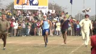 Race for old athletes at the rural olympics