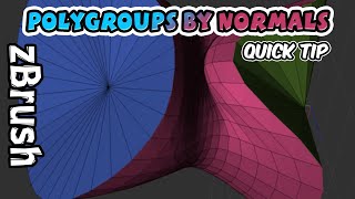 Polygroups By Normals - MUST USE! (zBrush Tips \u0026 Tricks)