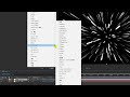 【after effects】ae講座 第162回 cmや広告などで見かける流れる集中線の作成方法