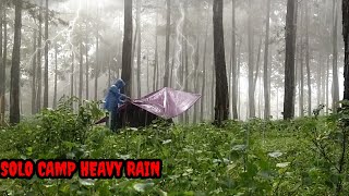 mencekam.!!! Solo Camping di Hutan: Hujan dan Kabut yang Membuat Merinding!