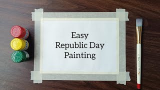 Easy poster colour Republic Day painting/Republic Day drawing easy/painting ideas for beginners