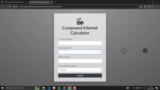 Compound Interest Calculator Using HTML, CSS and JavaScript with Source Code