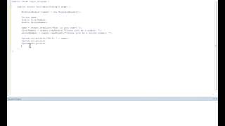 Java Tutorial Part 4 - Input Program