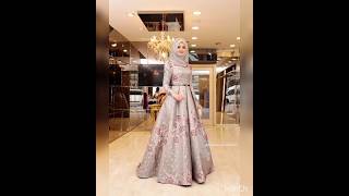 wedding wear dress with hijab /wedding dress