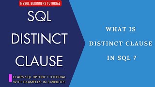SQL Distinct Clause Tutorial with Examples | SQL Clauses | MySQL Tutorial
