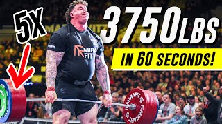 Lifting 1700kg/3750lbs in 60 Seconds! | Deadlift LADDER | Britain's Strongest Man 2023