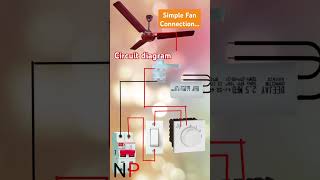 #electrical #youtubeshorts //Simple circuit diagram of Fan connection #The beginners