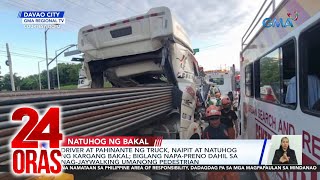 Driver at pahinante ng truck, naipit at natuhog ng kargang bakal; biglang napa-preno... | 24 Oras