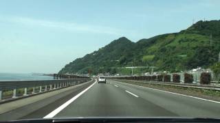 東名高速道路　下り　由比PA付近　～　薩埵トンネル