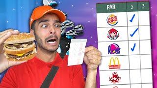 Eating at EVERY Fast Food Restaurant in 24 HOURS! (Fast Food GOLF CHALLENGE)