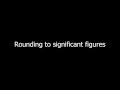 Rounding to significant figures