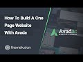 How To Set Up A One Page Website With Avada