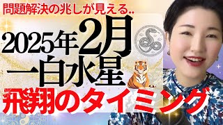 【占い】2025年2月一白水星さん運勢「上昇の時✨ゴタゴタした問題もスムーズに整う1ヶ月」全体・前半・中盤・後半・3つの開運アクション