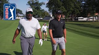 Brooks Koepka and Bo Jackson in pro-am at the BMW Championship 2019
