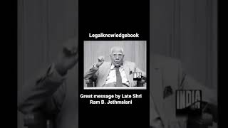 savage answer of a ADVOCATE - Ram Jethmalani sir