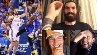 Steven Adams Will Never Forget The Pain of Getting Kicked in The Nuts by Draymond Green