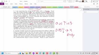 Types of Error, Accuracy, Precision, Resolution, and Sensitivity Practice Problems