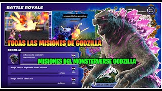 ⚔️FORTNITE - CÓMO COMPLETAR TODAS LAS MISIONES DE GODZILLA / MISIONES DEL MONSTERVERSE GODZILLA 2🦖