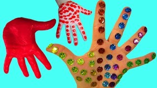 Развивающее видео Учим цвета Пальчиковые краски Красим ручки Смайлики Поем песенку Семья пальчиков