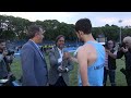 imágenes del presidente lacalle pou en recorrida por la pista de atletismo