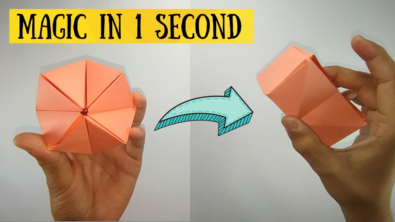 How To Make A Paper Magic BOX | Origami Flexahedron | Easy Paper Magic ...