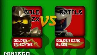 Ninjago Spinjitzu Battle - Cole ZX Vs Rattla