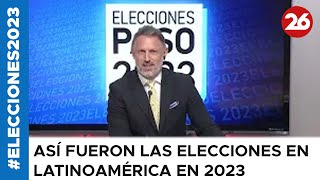 Así fueron las elecciones en Latinoamérica en 2023