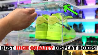 Best HIGH QUALITY ACRYLIC Drop Front Sneaker Display Cases!