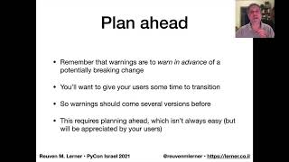 Reuven Lerner: When is an exception not an exception? Using warnings in Python