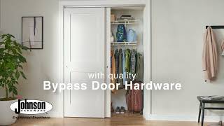 Johnson Hardware® 2200 Sliding Bypass Door Hardware in entry closet