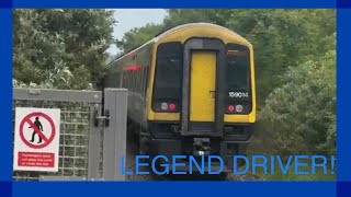 **LEGEND DRIVER** SWR class 159001 + 159014 departs Crewkerne with Mega Tones!!