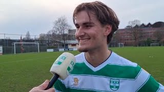 Marc Groenland na afloop van de wedstrijd AMVJ - Amstelveen Heemraad