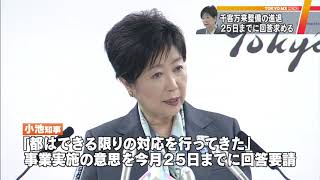 豊洲の観光施設　小池知事「事業の進退、25日までに回答を」