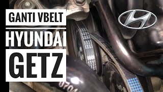 Getzvlog #1 Cara ganti vbelt / fanbelt power steering dan alternator hyundai getz