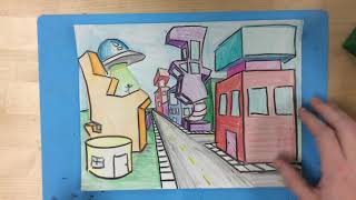 1 Point Perspective Drawing Project (Remote Learning Week 3 - 5th Grade)